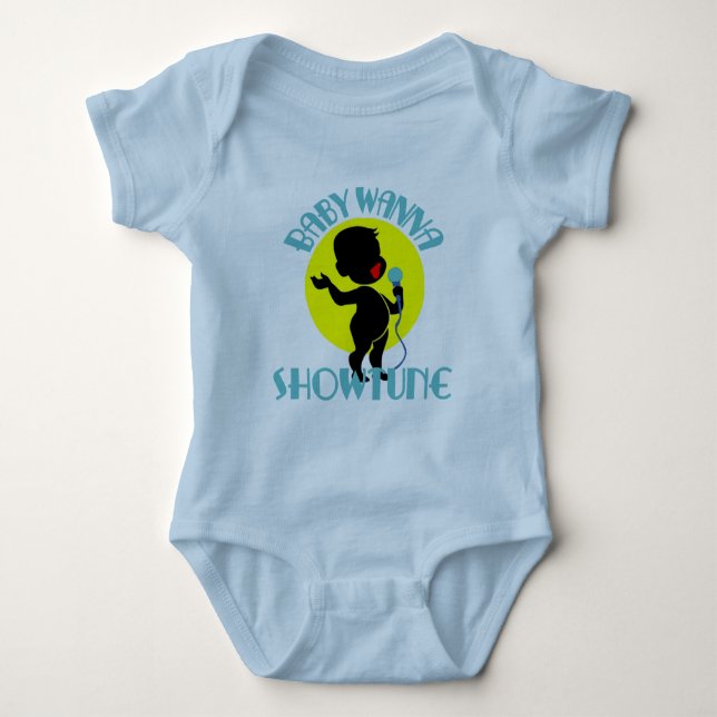 Baby Wanna Showtune (Junge Strampler (Vorderseite)