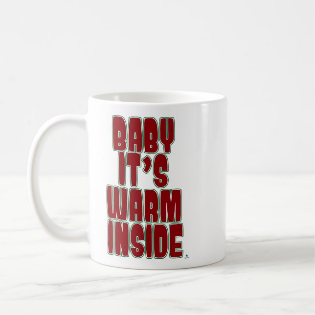 Baby warm drinnen lustige gemütliche Feiertagszeit Kaffeetasse (Links)