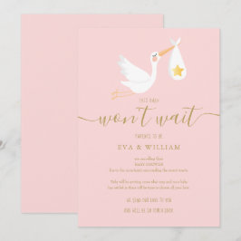 Baby wartet nicht auf Update Pink Card Einladung