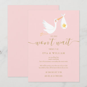 Baby wartet nicht auf Update Pink Card Einladung