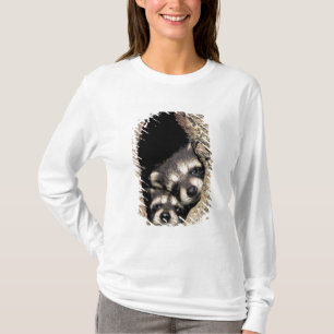 Baby-Waschbären in einer Baumhöhle Procyon T-Shirt