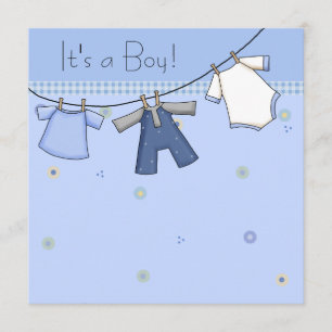 Baby Wäscheleine Baby Jungen Wäscheleine Babyparty Einladung