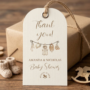 Baby-Wäscheleine Neutrale Baby Shower Danke Geschenkanhänger
