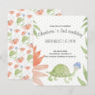 Baby-Wasserschildkröte Aquarell Handbemalt Save The Date