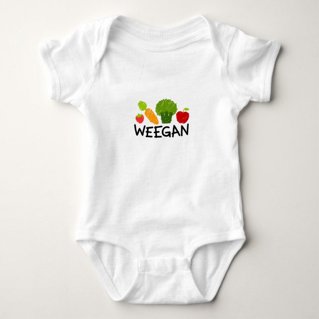 Baby Weegan Bodysuit - Licht Strampler (Vorderseite)