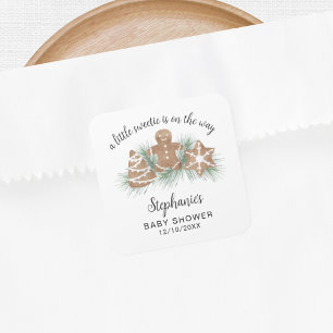 Baby-Weihnachtsfeier Quadratischer Aufkleber