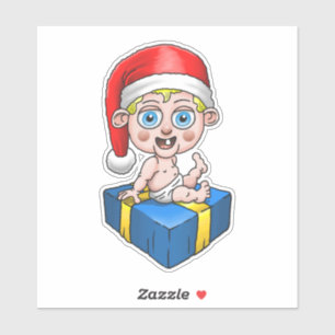 Baby Weihnachtsmann Aufkleber