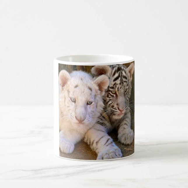 Baby-weiße Tiger-Tassen Kaffeetasse (Mittel)