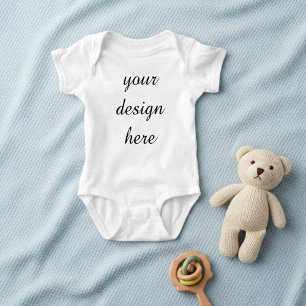 Baby-Westenträger-Bodysuit Mockup – Ihr Design hie Baby Strampler