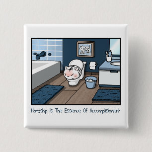 Baby White Tiger Hardship Abzeichen Funny Cartoon  Button