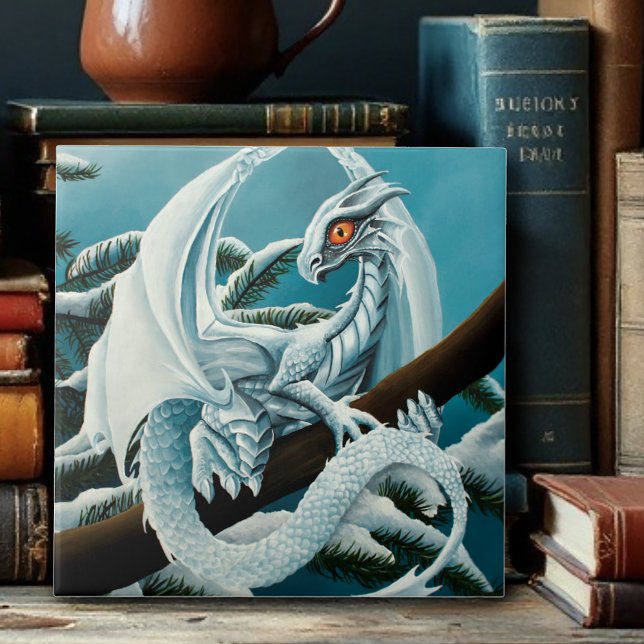 Baby White Winter Dragon Fliese (Von Creator hochgeladen)