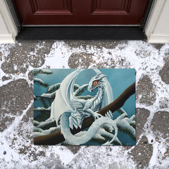 Baby White Winter Dragon Fußmatte (Von Creator hochgeladen)
