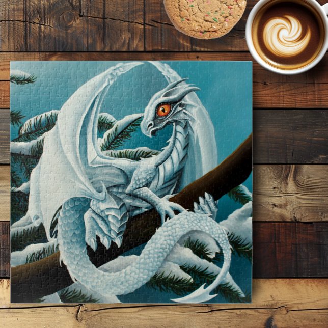 Baby White Winter Dragon Puzzle (Von Creator hochgeladen)
