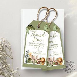 Baby Wild Animal Vielen Dank für das Geschenk Tag Geschenkanhänger