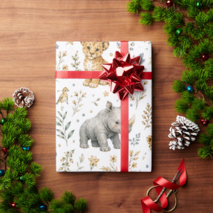 Baby Wild One Tiere Geschenkpapier für Jungen