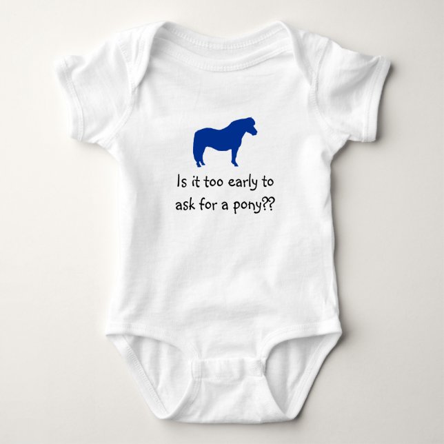 Baby will Pony Strampler (Vorderseite)