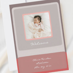 Baby Willkommensgruß danke der neugeborenen Karte