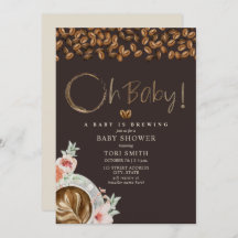 Baby wird Baby Baby Dark Coffee Floral Dusche brau