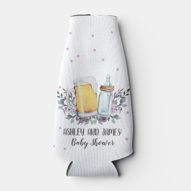 Baby wird Baby Shower Cheer Beer Bottle Flaschenkühler (Vorderseite)