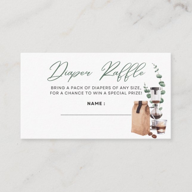 Baby wird brauen - Windeln - Grün Begleitkarte (Vorderseite)