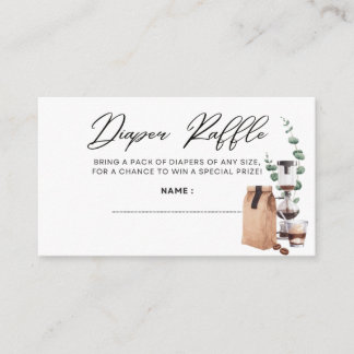 Baby wird brauen - Windeln - Schwarz Begleitkarte