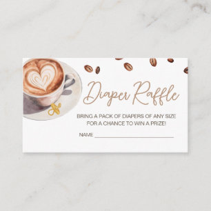 Baby wird Coffee Baby Dusche Windelwanne gebrauche Begleitkarte