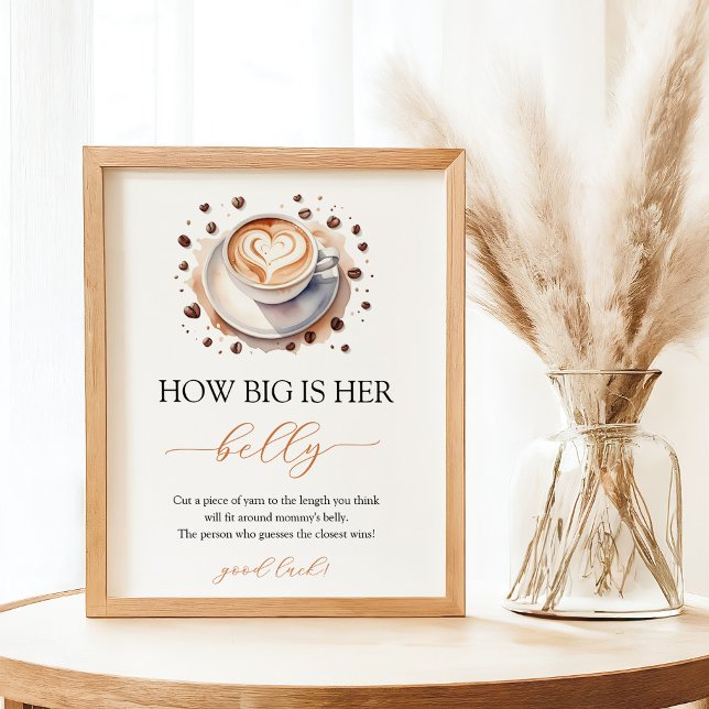 Baby wird Coffee Baby Shower Bly Sign Poster (Von Creator hochgeladen)