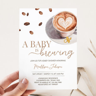 Baby wird Coffee Baby Shower Einladung