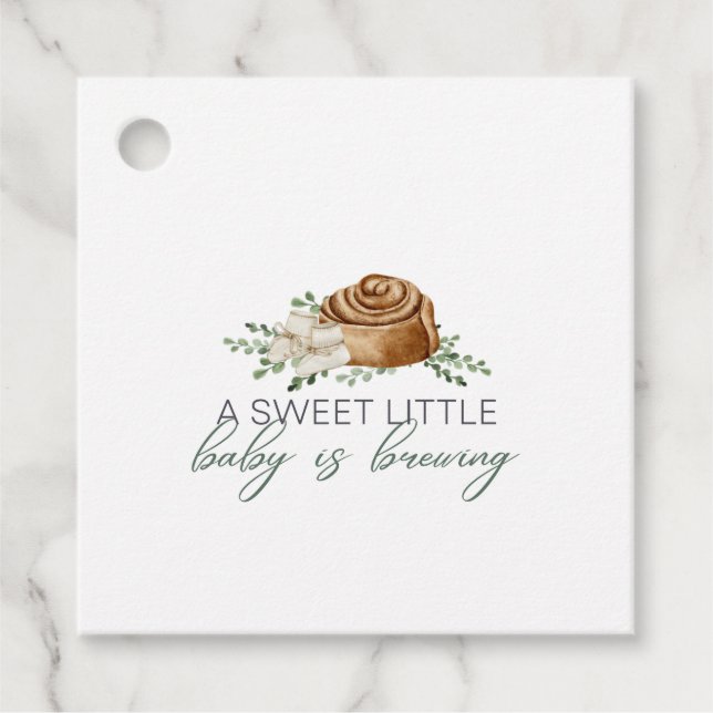 Baby wird gebäht geschenkanhänger (Vorderseite)