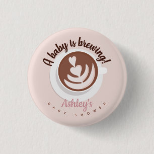 Baby wird Kaffee Brunch Baby Dusche Sprinkle Button