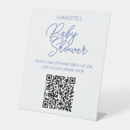 Baby Wish List QR Code Geschenklösung Willkommensw Sockelschild