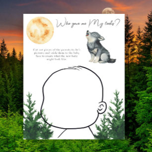 Baby-Wolf-Baby-Shower - Wer hat mir mein Aussehen 