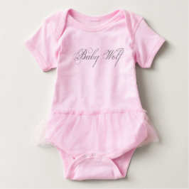 Baby-Wolf-Bodysuit mit Ballettröckchen-Rock Baby Strampler