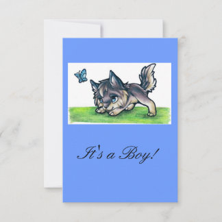 Baby Wolf lädt/ankündigungen ein Einladung