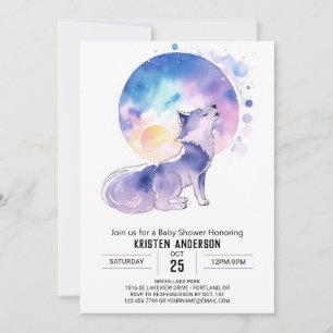 Baby Wolf's Woodland Adventure Baby Shower Einladung