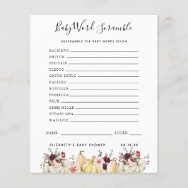 Baby Word Scramble | Baby Showspiel