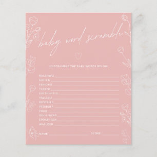 Baby Word Scramble Baby Showspiel