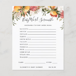 Baby Word Scramble | Baby Showspiel