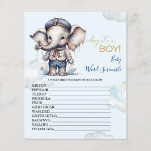 Baby Word Scramble Baby Showspiel