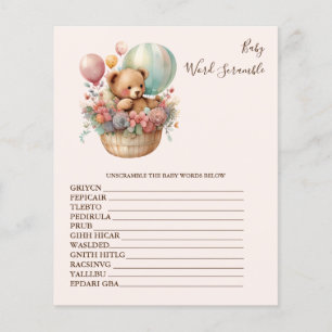 Baby Word Scramble Baby Showspiel