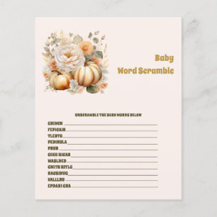 Baby Word Scramble Baby Showspiel