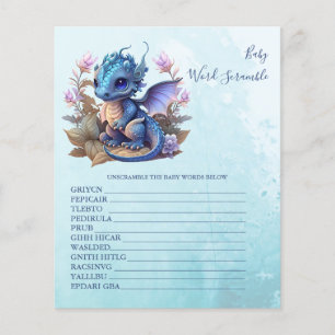 Baby Word Scramble Baby Showspiel