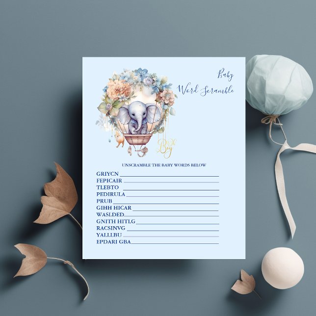 Baby Word Scramble Baby Showspiel (Von Creator hochgeladen)