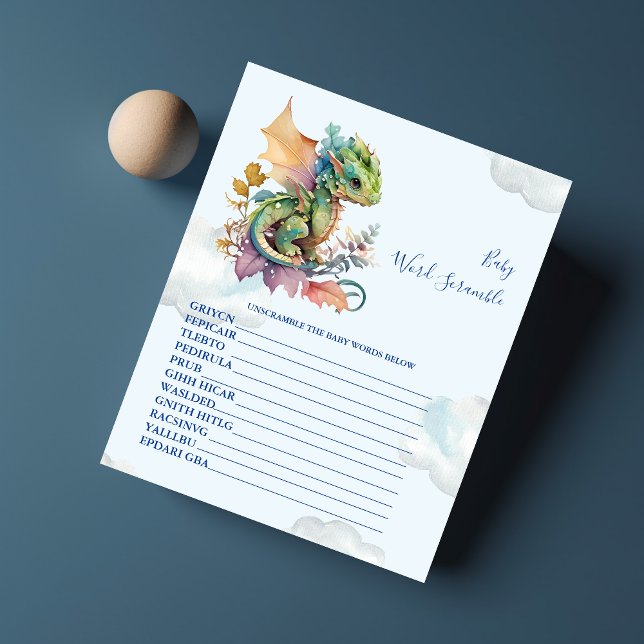 Baby Word Scramble Baby Showspiel (Von Creator hochgeladen)