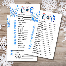 Baby Word Scramble Game Winter Eisbärenpinguin