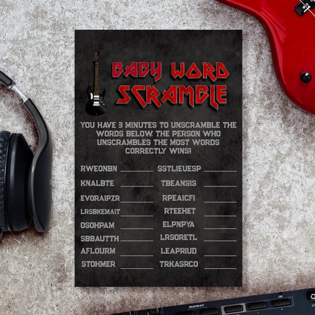 Baby Word Scramble - Geboren zu Rock (Baby Word Scramble - Born to Rock)