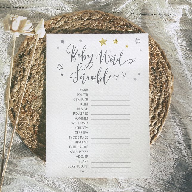 Baby Word Scramble Gender Neutral Gold Duwer Game (Von Creator hochgeladen)