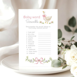 Baby word Scramble Goose Books Baby Duschgame