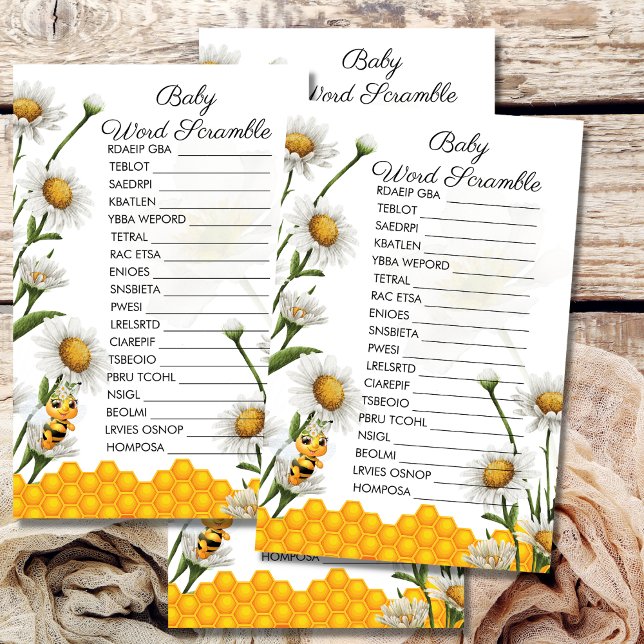 Baby Word Scramble Mama als Honigwabenschaum (Von Creator hochgeladen)