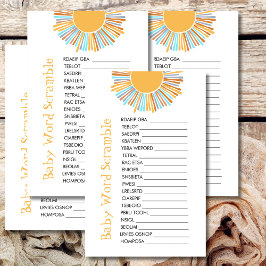 Baby Word Scramble Retro Boho Sun Baby Shooting Ga